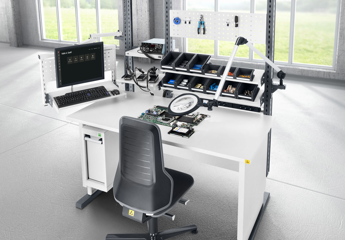 ein ergonomischer ESD Arbeitsplatz